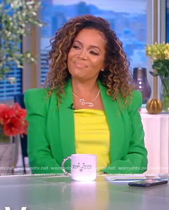 Sunny’s green blazer and pants on The View