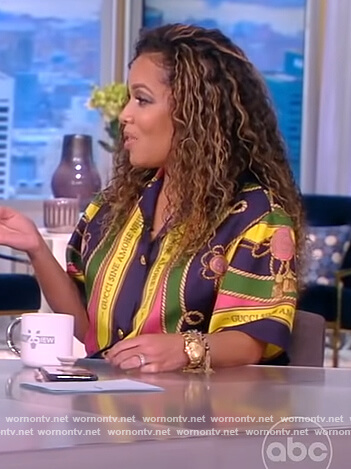 Sunny's printed shirt on The View