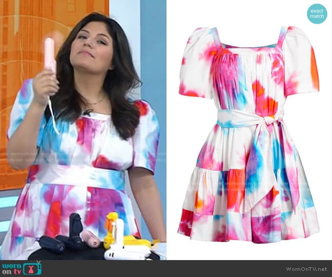 Serena Tie-Dye Dress by Tanya Taylor worn by Adrianna Barrionuevo Brach on Today