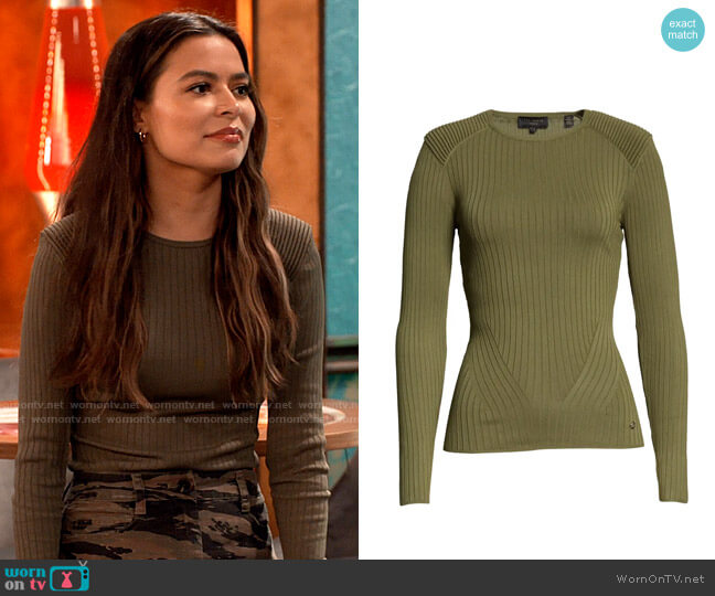 Ted Baker Eeffii Ribbed Sweater worn by Carly Shay (Miranda Cosgrove) on iCarly