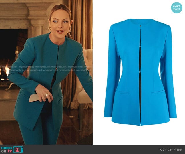 Mya Blazer by The Attico worn by Fallon Carrington (Elizabeth Gillies) on Dynasty