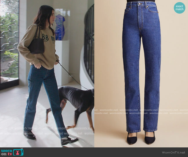The Danielle Stretch Jean by Khaite worn by Kendall Jenner (Kendall Jenner) on The Kardashians