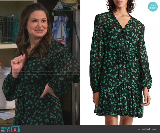Naive Flowers Printed Dress by The Kooples worn by Jen (Katie Lowes) on How We Roll