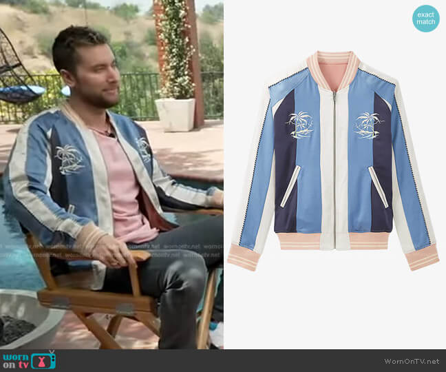 Reversible Embroidered Jacket by The Kooples worn by Lance Bass on Good Morning America