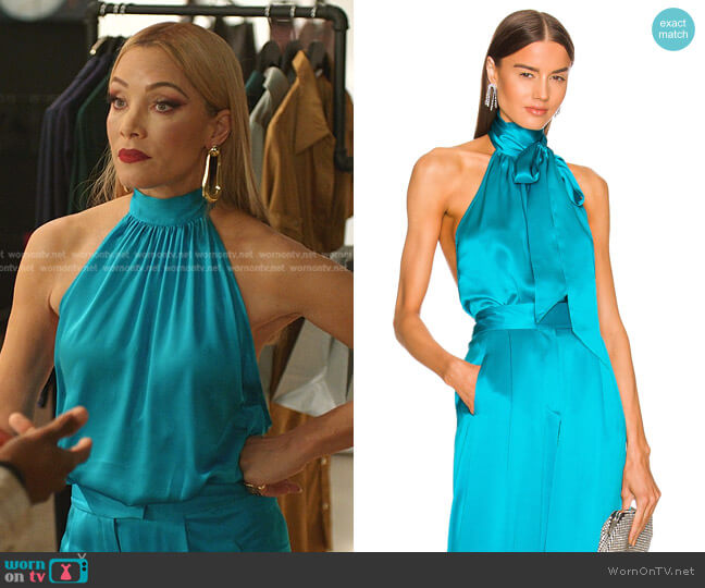 Halter Open Back Top by The Sei worn by Dominique Deveraux (Michael Michele) on Dynasty