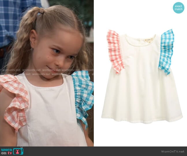 Ruffle Shoulder Top by Tucker + Tate worn by Violet Finn (Jophielle Love) on General Hospital