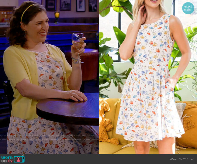 Varga Umbrella Dress worn by Kat Silver (Mayim Bialik) on Call Me Kat