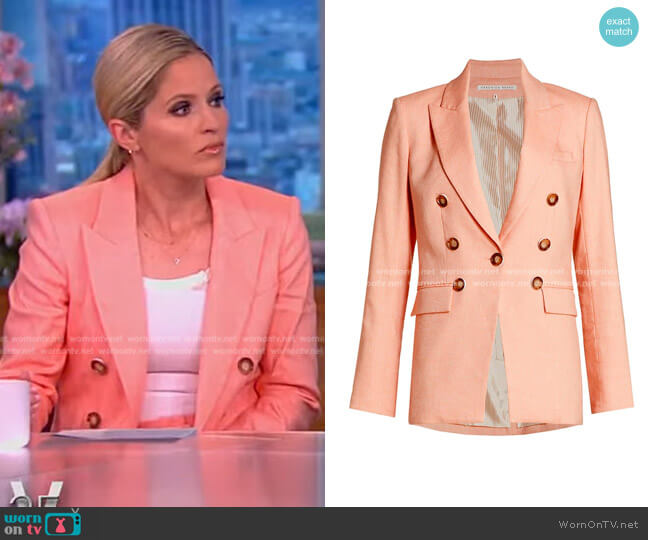 Gaya Linen Dickey Jacket by Veronica Beard worn by Sara Haines on The View