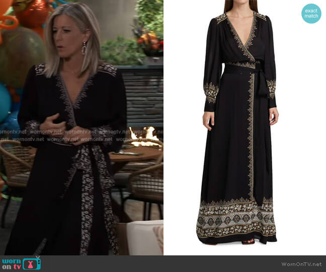 Blaise Maxi Dress by Veronica Beard worn by Carly Corinthos (Laura Wright) on General Hospital