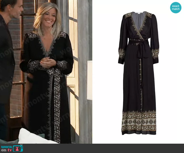 Veronica Beard Blaise Maxi Dress worn by Carly Spencer (Laura Wright) on General Hospital