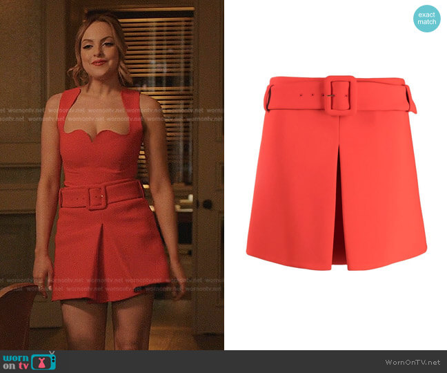 Belted A-line Skirt by Versace worn by Fallon Carrington (Elizabeth Gillies) on Dynasty