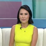 Vicky Nguyen’s yellow sleeveless ribbed dress on Today