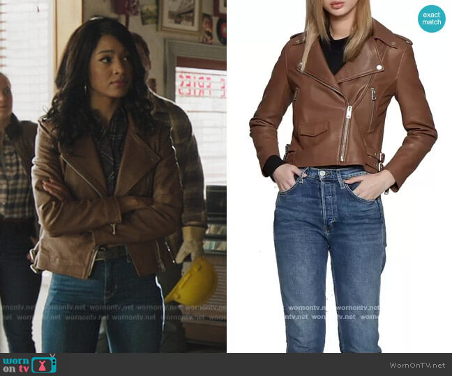 WornOnTV: Tabitha’s brown leather moto jacket on Riverdale | Erinn ...