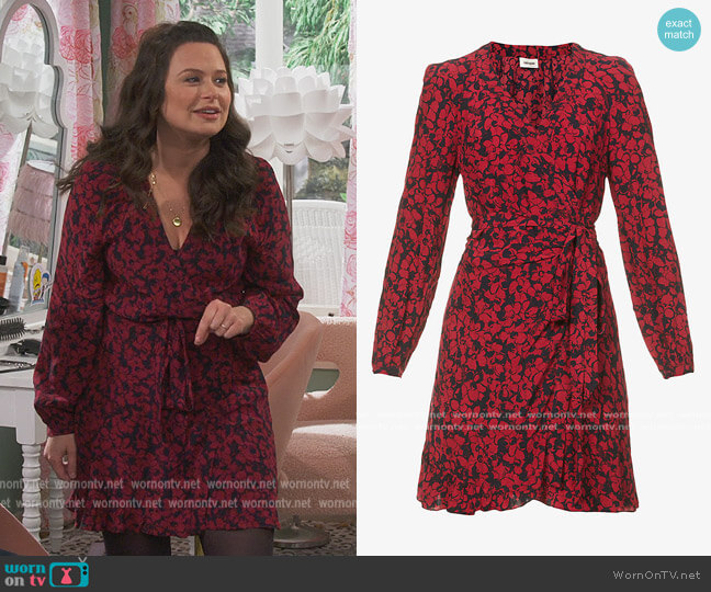 Russo floral-print woven mini dress by Zadig & Voltaire worn by Jen (Katie Lowes) on How We Roll