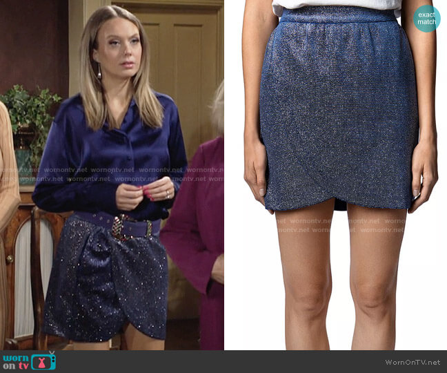 Zadig & Voltaire Jeveal Skirt worn by Abby Newman (Melissa Ordway) on The Young and the Restless