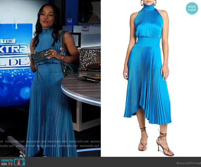 Renzo Dress by A.L.C. worn by Rachel Lindsay on Extra