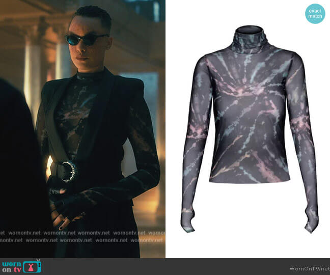 Zadie Semi Sheer Turtleneck by AFRM worn by Fei (Britne Oldford) on The Umbrella Academy