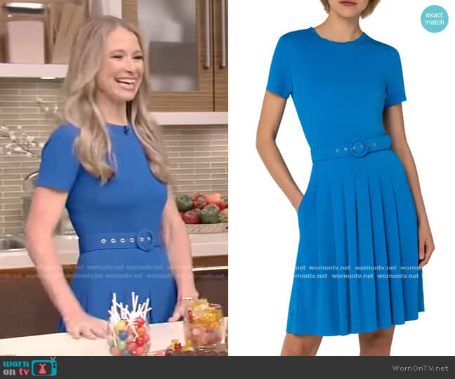 Belted Jersey Knit Dress by Akris Punto worn by Dr. Wendy Bazilian on Live with Kelly and Ryan