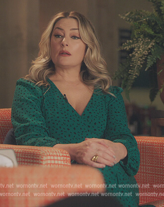 Alice’s green floral wrap dress on Riverdale
