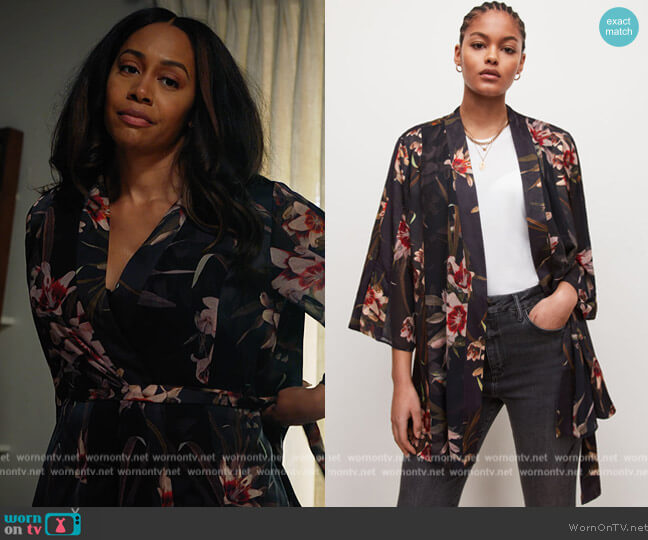 Elsie Kuroyuri Kimono by All Saints worn by Lola Carmichael (Simone Missick) on All Rise