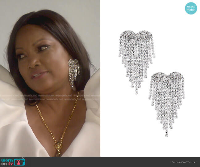 Melted Heart Drop Earrings by Amber Sceats x REVOLVE worn by Garcelle Beauvais on The Real Housewives of Beverly Hills