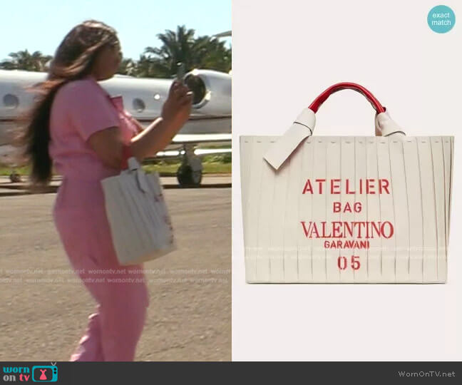 Atelier Tote Bag by Valentino Garavani worn by Garcelle Beauvais  on The Real Housewives of Beverly Hills