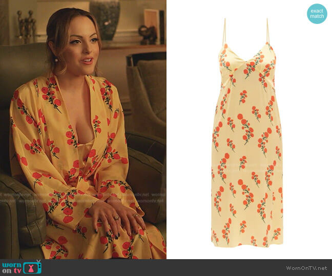 Blossom Silk Dress by Bernadette worn by Fallon Carrington (Elizabeth Gillies) on Dynasty