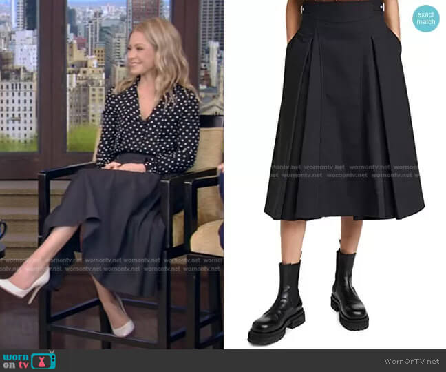 Biker Skirt by 3.1 Phillip Lim worn by Kelly Ripa  on Live with Kelly & Ryan