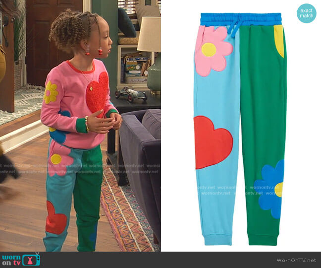 Colour Block Applique Jogger by Boden worn by Alice Baxter (Mykal-Michelle Harris) on Ravens Home