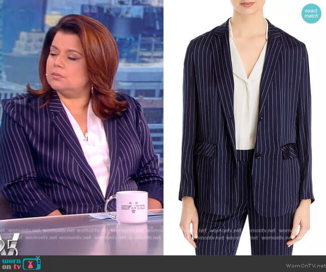 Jawela Striped Blazer by Boss worn by Ana Navarro on The View