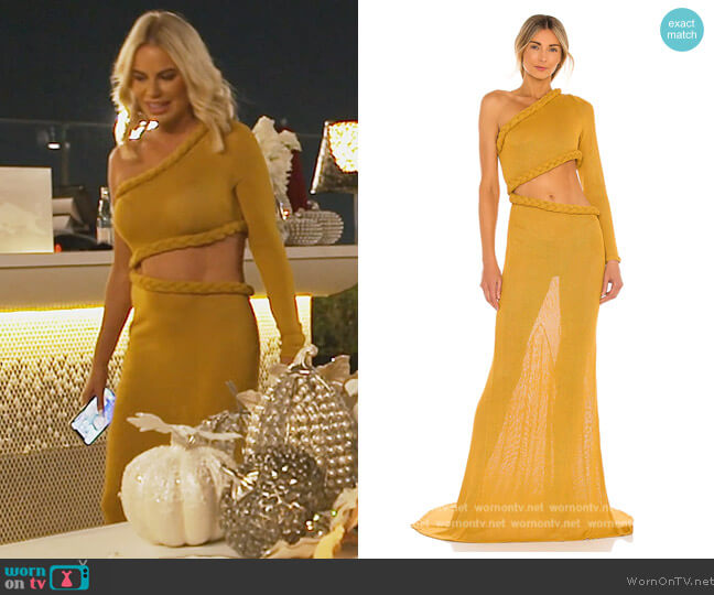 Louis Vuitton Louise Hoop GM Earrings worn by Caroline Stanbury as seen in  The Real Housewives of Dubai (S01E11)