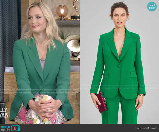 Tailored Crepe Jacket by Carolina Herrera worn by Ali Wentworth on Live with Kelly and Ryan