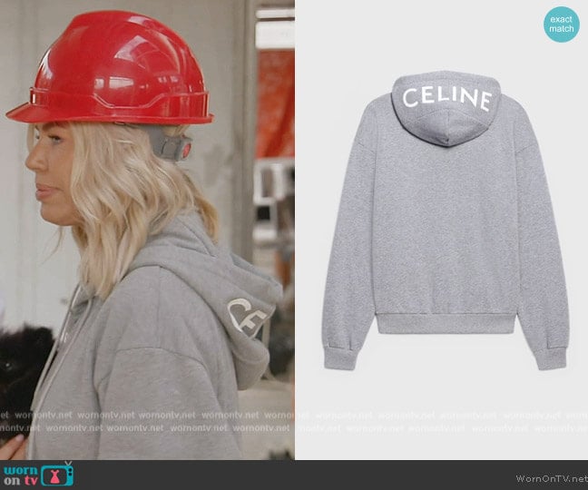 Loose Cotton Fleece Hoodie by Celine worn by Caroline Stanbury (Caroline Stanbury) on The Real Housewives of Dubai