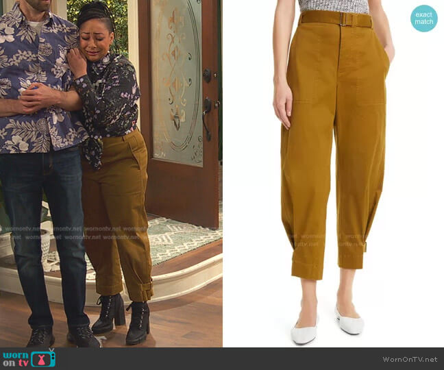 Cotton Twill Tapered Pants by Proenza Schouler worn by Raven Baxter (Raven-Symoné) on Ravens Home