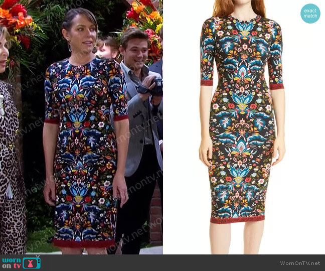 Delora Dress by Alice + Olivia worn by Nicole Walker (Arianne Zucker) on Days of our Lives