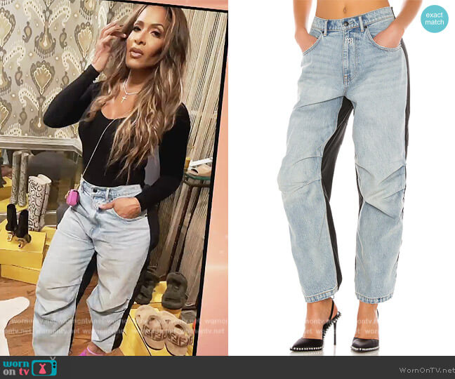Pack Mix Pant by Denim x Alexander Wang worn by Sheree Whitefield  on The Real Housewives of Atlanta