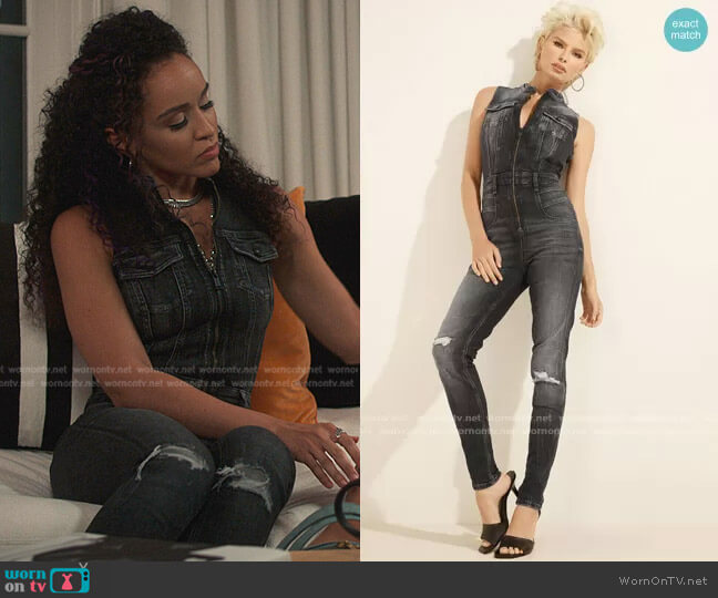 Eco Avril Denim Jumpsuit by Guess worn by Walnette Marie Santiago on First Kill