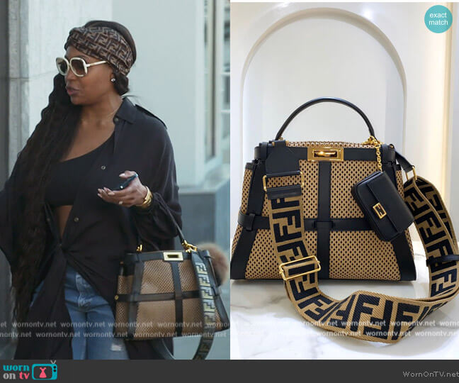 Logo Strap Bag by Fendi worn by Marlo Hampton on The Real Housewives of Atlanta