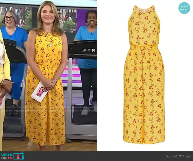 Floral Jumpsuit by Thakoon Collective worn by Jenna Bush Hager on Today