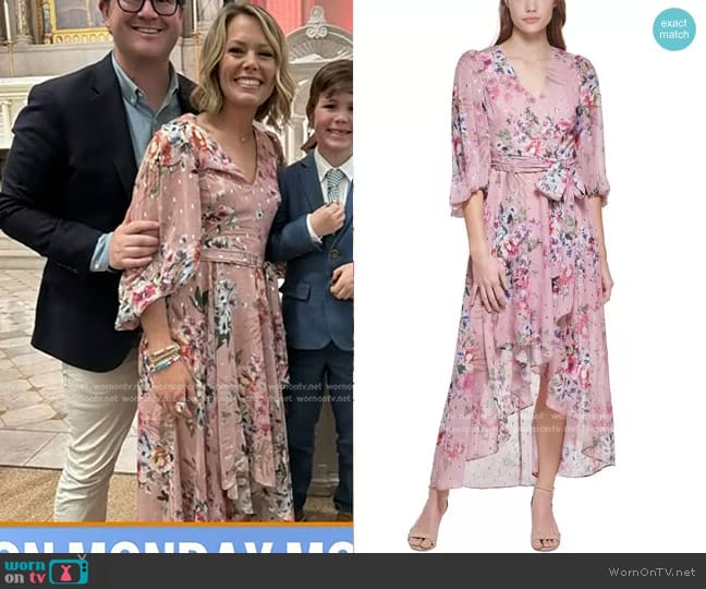 Floral-Print Belted Dress by Eliza J worn by Dylan Dreyer on Today