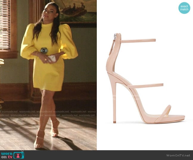 Harmony Sandals by Giuseppe Zanotti worn by Cristal Jennings (Daniella Alonso) on Dynasty