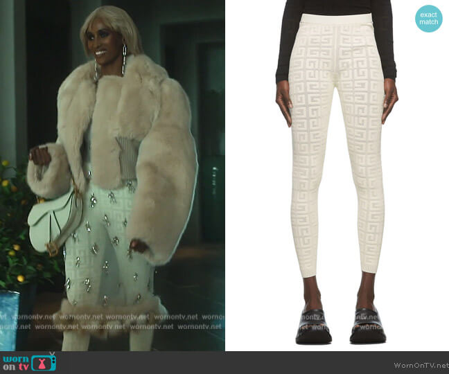 Off-White Monogram Logo Leggings by Givenchy worn by Chanel Ayan (Chanel Ayan) on The Real Housewives of Dubai