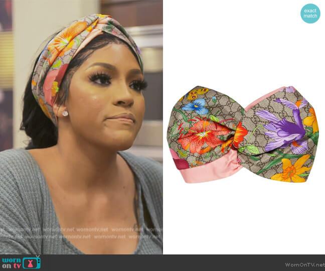 GG Flora headband by Gucci worn by Drew Sidora on The Real Housewives of Atlanta