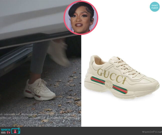 Rhyton Logo Sneaker by Gucci worn by Drew Sidora on The Real Housewives of Atlanta