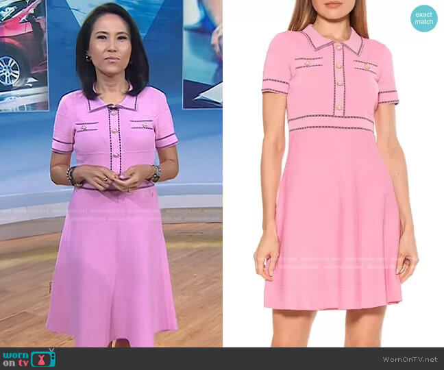 Jenna Knitted Short Sleeve Dress by Alexia Admor worn by Vicky Nguyen on Today