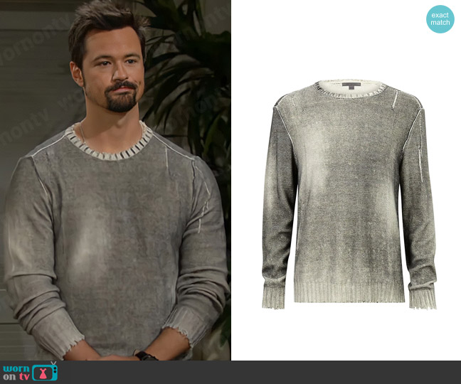 John Varvatos Atchison Sweater worn by Thomas Forrester (Matthew Atkinson) on The Bold and the Beautiful