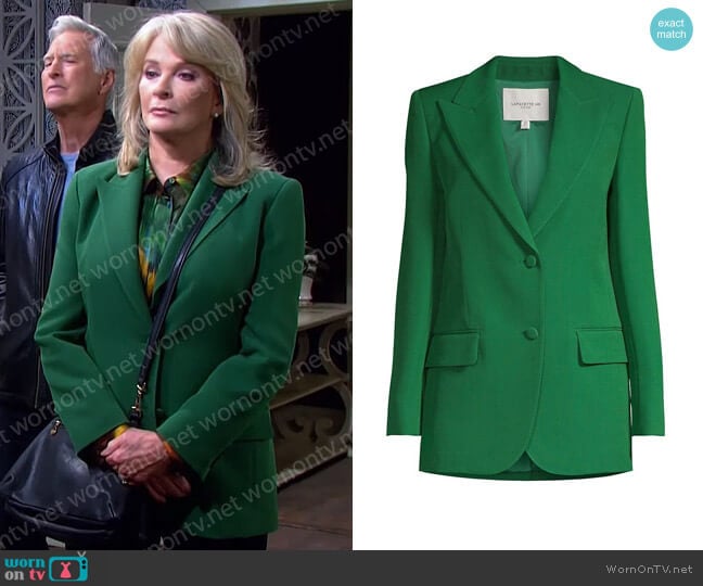 Shipton Wool & Silk Blazer by Lafayette 148 NY worn by Marlena Evans (Deidre Hall) on Days of our Lives