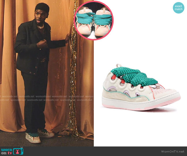 Curb Lace-Up Chunky Sneakers by Lanvin worn by Tom Swift (Tian Richards) on Tom Swift