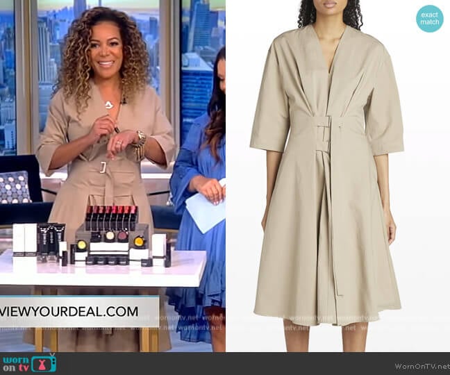 Buckle Cotton Midi Dress by Loewe worn by Sunny Hostin on The View