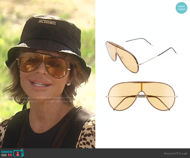 Mack 137mm Shield Sunglasses by Tom Ford worn by Lisa Rinna on The Real Housewives of Beverly Hills